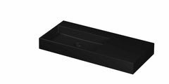 Ink United wastafel links porselein 100x45cm - zonder kraangat - Mat Zwart - 0206404