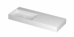 Ink United washbasin left porcelain 120x45cm - 1 tap hole - Matt White - 0206452