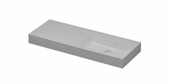 Ink United wastafel rechts porselein 120x45cm - zonder kraangat - Glans Wit - 0206461