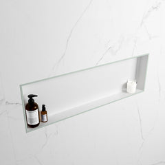 MONDIAZ EASY Nis 89,5x29,5cm in solid surface kleur Greey | Talc. 1 vak geschikt voor in- of opbouw