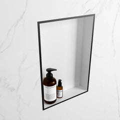 MONDIAZ EASY Nis 44,5x29,5cm in solid surface kleur Urban | Talc. 1 vak geschikt voor in- of opbouw