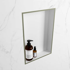 MONDIAZ EASY Nis 44,5x29,5cm in solid surface kleur Army | Talc. 1 vak geschikt voor in- of opbouw