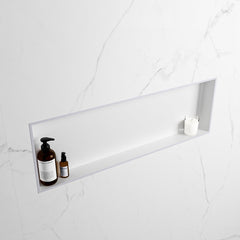 MONDIAZ EASY Nis 89,5x29,5cm in solid surface kleur Cale | Talc. 1 vak geschikt voor in- of opbouw