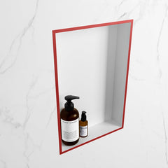 MONDIAZ EASY Nis 44,5x29,5cm in solid surface kleur Fire | Talc. 1 vak geschikt voor in- of opbouw