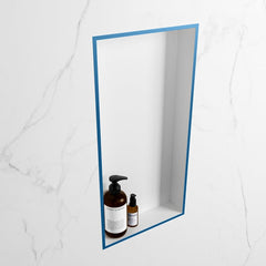 MONDIAZ EASY Nis 59,5x29,5cm in solid surface kleur Jeans | Talc. 1 vak geschikt voor in- of opbouw