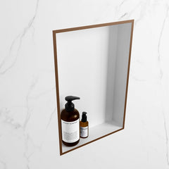MONDIAZ EASY Nis 44,5x29,5cm in solid surface kleur Rust | Talc. 1 vak geschikt voor in- of opbouw