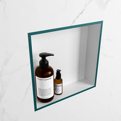 MONDIAZ EASY Nis 29,5x29,5cm in solid surface kleur Smag | Talc. 1 vak geschikt voor in- of opbouw