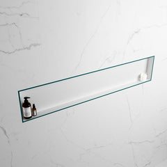 MONDIAZ EASY Nis 149,5x29,5cm in solid surface kleur Smag | Talc. 1 vak geschikt voor in- of opbouw
