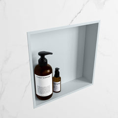 MONDIAZ EASY Nis 29,5x29,5cm in solid surface kleur Clay | Clay. 1 vak geschikt voor in- of opbouw