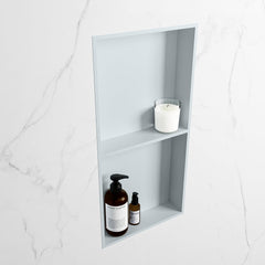 MONDIAZ EASY Nis 59,5x29,5cm in solid surface kleur Clay | Clay. 2 vakken geschikt voor in- of opbouw