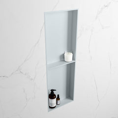 MONDIAZ EASY Nis 149,5x29,5cm in solid surface kleur Clay | Clay. 2 vakken geschikt voor in- of opbouw