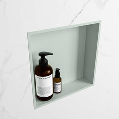 MONDIAZ EASY Nis 29,5x29,5cm in solid surface kleur Greey | Greey. 1 vak geschikt voor in- of opbouw