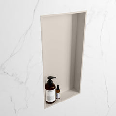 MONDIAZ EASY Nis 59,5x29,5cm in solid surface kleur Linen | Linen. 1 vak geschikt voor in- of opbouw