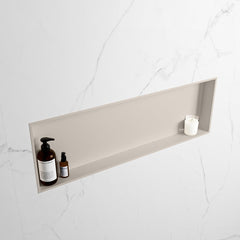 MONDIAZ EASY Nis 89,5x29,5cm in solid surface kleur Linen | Linen. 1 vak geschikt voor in- of opbouw