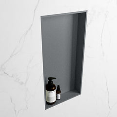 MONDIAZ EASY Nis 59,5x29,5cm in solid surface kleur Plata | Plata. 1 vak geschikt voor in- of opbouw
