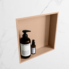 MONDIAZ EASY Nis 29,5x29,5cm in solid surface kleur Rosee | Rosee. 1 vak geschikt voor in- of opbouw