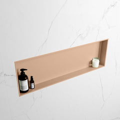 MONDIAZ EASY Nis 89,5x29,5cm in solid surface kleur Rosee | Rosee. 1 vak geschikt voor in- of opbouw