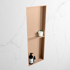 MONDIAZ EASY Nis 149,5x29,5cm in solid surface kleur Rosee | Rosee. 2 vakken geschikt voor in- of opbouw