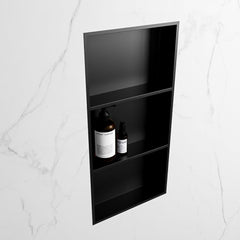 MONDIAZ EASY Nis 59,5x29,5cm in solid surface kleur Urban | Urban. 3 vakken geschikt voor in- of opbouw
