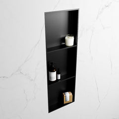 MONDIAZ EASY Nis 89,5x29,5cm in solid surface kleur Urban | Urban. 3 vakken geschikt voor in- of opbouw