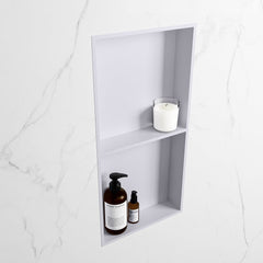MONDIAZ EASY Nis 59,5x29,5cm in solid surface kleur Cale | Cale. 2 vakken geschikt voor in- of opbouw