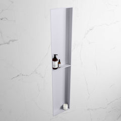 MONDIAZ EASY Nis 89,5x29,5cm in solid surface kleur Cale | Cale. 2 vakken geschikt voor in- of opbouw