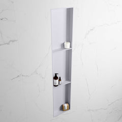 MONDIAZ EASY Nis 149,5x29,5cm in solid surface kleur Cale | Cale. 3 vakken  geschikt voor in- of opbouw