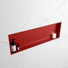 MONDIAZ EASY Nis 89,5x29,5cm in solid surface kleur Fire | Fire. 1 vak geschikt voor in- of opbouw