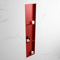 MONDIAZ EASY Nis 149,5x29,5cm in solid surface kleur Fire | Fire. 3 vakken geschikt voor in- of opbouw