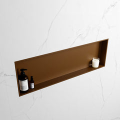 MONDIAZ EASY Nis 89,5x29,5cm in solid surface kleur Rust | Rust. 1 vak geschikt voor in- of opbouw