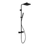 Hotbath Gal SDSGL9 thermostatische stortdoucheset - hoofddouche 22x22cm - Mat Zwart