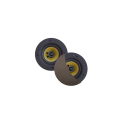 RUMBA SPEAKERSET, 45W (0,5" TWEETER), INOX/RVS LOOK, ROND 120 MM, DIEPTE 55 MM, RANDLOOS, IPX4