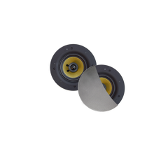 RUMBA SPEAKERSET, 45W (0,5" TWEETER), MAT CHROOM, ROND 120 MM, DIEPTE 55 MM, RANDLOOS, IPX4