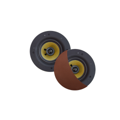 SAMBA SPEAKERSET, 65W (DRAAIBARE TWEETER), BRUSHED RED GOLD (ROND 195 MM), RANDLOOS