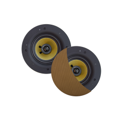 ZUMBA SPEAKERSET, 100W (0,75" DRAAIBARE TWEETER), BRUSHED GOLD, ROND 226 MM, DIEPTE 81 MM, RANDLOOS, IPX4