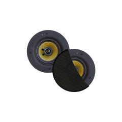 ZUMBA SPEAKERSET, 100W (0,75" DRAAIBARE TWEETER), ZWART, ROND 226 MM, DIEPTE 81 MM, RANDLOOS, IPX4