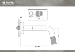 BRAUER Chrome Carving inbouw fonteinkraan inkortbaar chroom