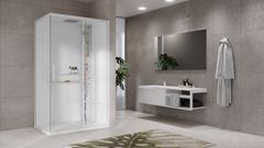 Novellini Glax 2.0 2P Steam Shower Cabin - Right - Luxury Shower Cabin with Wellness Steam Function
