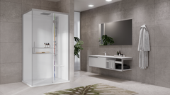 Novellini Glax 2.0 2P Steam Shower Cabin - Right - Luxury Shower Cabin with Wellness Steam Function