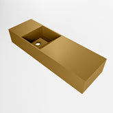 MONDIAZ TYNE 70cm fontein solid surface kleur Oro. Positie wastafel links