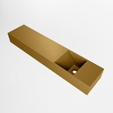 MONDIAZ TYNE 100cm fontein solid surface kleur Oro. Positie wastafel rechts