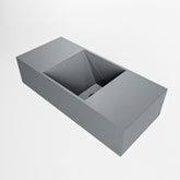 MONDIAZ TYNE 50cm fontein solid surface kleur Plata. Positie wastafel rechts