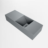 MONDIAZ TYNE 60cm fontein solid surface kleur Plata. Positie wastafel rechts