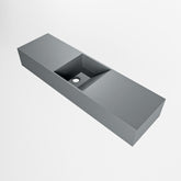 MONDIAZ TYNE 80cm fontein solid surface kleur Plata. Positie wastafel midden