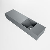 MONDIAZ TYNE 80cm fontein solid surface kleur Plata. Positie wastafel rechts