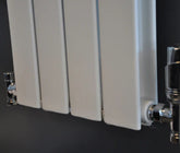 Luxe therm. rad. aansluitset haaks chroom