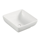 Piazza waskom vierkant 40 x 40 x 15 cm keramiek glans wit