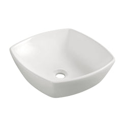 Plaza waskom vierkant 42 x 42 x 13,5 cm keramiek glans wit