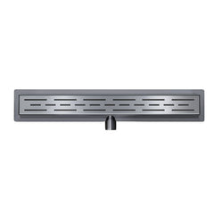 Wiesbaden douchegoot met flens en rooster 90 x 7 cm gunmetal