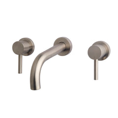 Caral afbouwdeel wastafelkraan 2-knops inbouw geborsteld staal